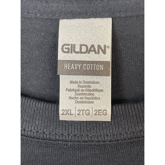 Boutique Heavy Cotton T-Shirt "Run On Caffeine Chaos & Cuss Words" 2XL Black Hum - Picture 4 of 4